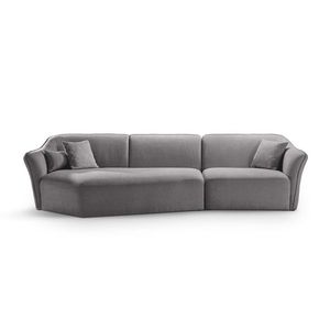 Coltar stanga 5 locuri, Hailey, Micadoni Home, 292x138x79 cm, tesatura boucle, caramiziu imagine