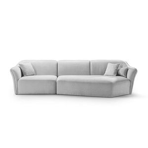 Coltar dreapta 5 locuri, Hailey, Micadoni Home, 292x138x79 cm, tesatura boucle, ivoriu imagine