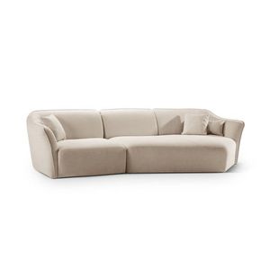 Coltar dreapta 5 locuri, Hailey, Micadoni Home, 292x138x79 cm, tesatura boucle, bej inchis imagine