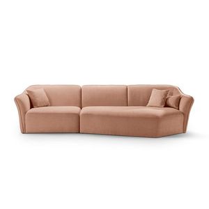 Coltar dreapta 5 locuri, Hailey, Micadoni Home, 292x138x79 cm, tesatura boucle, galben mustar imagine