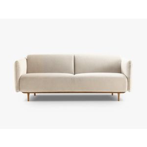 Canapea 2 locuri, Noomi-88, Micadoni Home, 162x94x75 cm, catifea, bej imagine