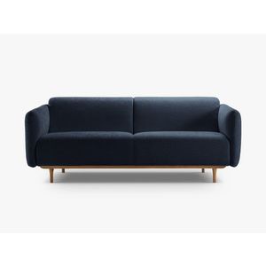 Canapea 2 locuri, Noomi-215, Micadoni Home, 162x94x75 cm, tesatura structurata chenille, albastru navy imagine