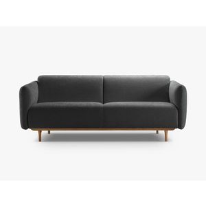 Canapea 2 locuri, Noomi-215, Micadoni Home, 162x94x75 cm, tesatura structurata chenille, grafit imagine