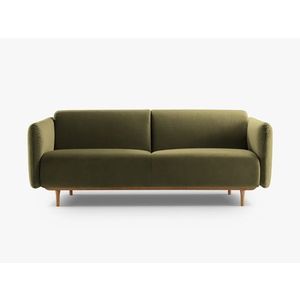 Canapea 3 locuri, Noomi-88, Micadoni Home, 196x94x75 cm, catifea, verde moss melange imagine
