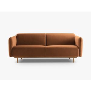 Canapea 3 locuri, Noomi-88, Micadoni Home, 196x94x75 cm, catifea, miere imagine