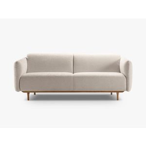 Canapea 3 locuri, Noomi-215, Micadoni Home, 196x94x75 cm, tesatura structurata chenille, bej imagine
