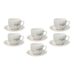 Set 6 cesti de ceai cu farfurie Madison Poesia, Tognana Porcellane, 220 ml, portelan, multicolor imagine