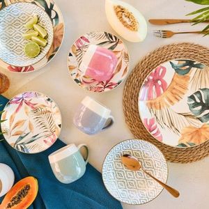Serviciu de masa 18 piese Madison Tropical, Tognana Porcellane, portelan, multicolor imagine