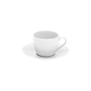 Set 6 cesti de cafea cu farfurie Metropolis, Tognana Porcellane, 80 ml, portelan, alb imagine