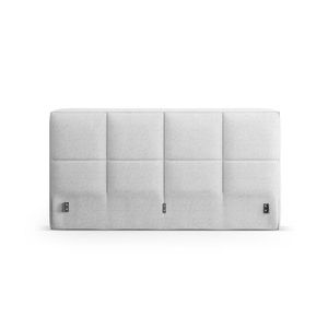 Tablie de pat 140 cm, Micadoni Home, Darren-201, tesatura structurata chenille, gri deschis melange imagine