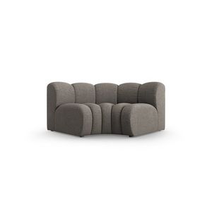 Modul pentru canapea, 1 loc, Lupine-140, Micadoni Home, 185x95x70 cm, tesatura chenille din poliester, gri imagine