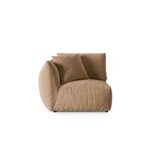 Modul stanga pentru canapea, 1 loc, Chris-184, Micadoni Home, 110x100x80 cm, catifea, bej sand imagine
