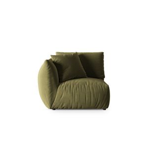 Modul stanga pentru canapea, 1 loc, Chris-184, Micadoni Home, 110x100x80 cm, catifea, verde deschis imagine