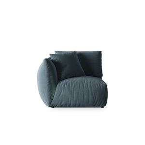 Modul stanga pentru canapea, 1 loc, Chris-184, Micadoni Home, 110x100x80 cm, catifea, albastru pastel imagine