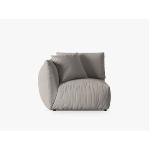 Modul stanga pentru canapea, 1 loc, Chris-259, Micadoni Home, 110x100x80 cm, tesatura structurata chenille, natural imagine