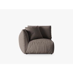 Modul stanga pentru canapea, 1 loc, Chris-259, Micadoni Home, 110x100x80 cm, tesatura structurata chenille, bej sand imagine