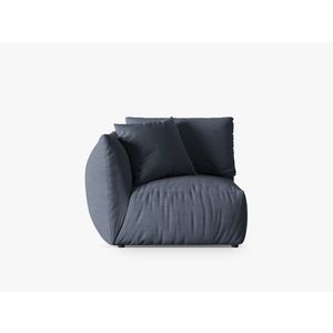 Modul stanga pentru canapea, 1 loc, Chris-259, Micadoni Home, 110x100x80 cm, tesatura structurata chenille, albastru muted imagine