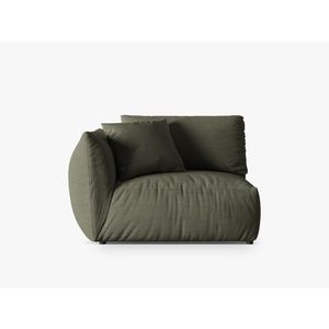 Modul stanga pentru canapea, 1 loc, Chris-259, Micadoni Home, 130x100x80 cm, tesatura structurata chenille, verde deschis imagine