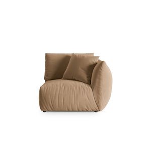 Modul dreapta pentru canapea, 1 loc, Chris-184, Micadoni Home, 110x100x80 cm, catifea, bej sand imagine