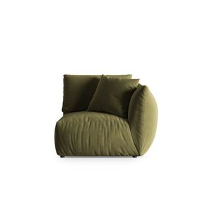 Modul dreapta pentru canapea, 1 loc, Chris-184, Micadoni Home, 110x100x80 cm, catifea, verde deschis imagine