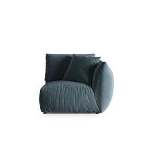 Modul dreapta pentru canapea, 1 loc, Chris-184, Micadoni Home, 110x100x80 cm, catifea, albastru pastel imagine