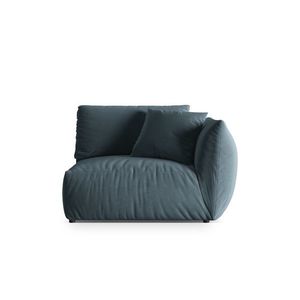 Modul dreapta pentru canapea, 1 loc, Chris-184, Micadoni Home, 130x100x80 cm, catifea, albastru pastel imagine