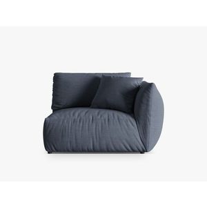 Modul dreapta pentru canapea, 1 loc, Chris-259, Micadoni Home, 130x100x80 cm, tesatura structurata chenille, albastru muted imagine