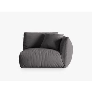 Modul dreapta pentru canapea, 1 loc, Chris-259, Micadoni Home, 130x100x80 cm, tesatura structurata chenille, gri beton imagine