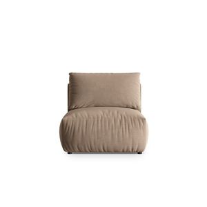 Modul pentru canapea, 1 loc, Chris-184, Micadoni Home, 100x85x80 cm, catifea, maro deschis imagine