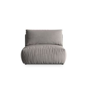 Modul pentru canapea, 1 loc, Chris-184, Micadoni Home, 105x100x80 cm, catifea, gri imagine