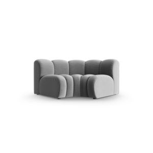 Modul pentru canapea, 1 loc, Lupine-44, Micadoni Home, 185x95x70 cm, catifea, gri imagine