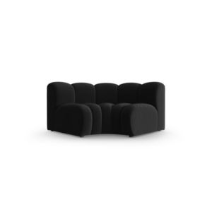 Modul pentru canapea, 1 loc, Lupine-44, Micadoni Home, 185x95x70 cm, catifea, negru imagine
