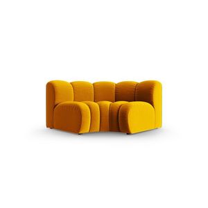 Modul pentru canapea, 1 loc, Lupine-44, Micadoni Home, 185x95x70 cm, catifea, galben imagine