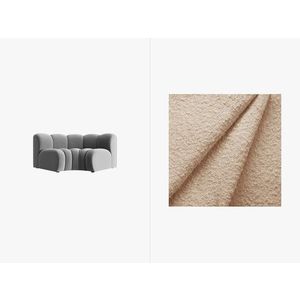 Modul pentru canapea, 1 loc, Lupine-101, Micadoni Home, 185x95x70 cm, tesatura boucle, bej imagine