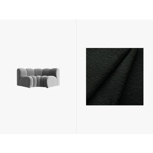 Modul pentru canapea, 1 loc, Lupine-101, Micadoni Home, 185x95x70 cm, tesatura boucle, negru imagine
