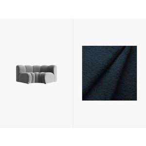 Modul pentru canapea, 1 loc, Lupine-101, Micadoni Home, 185x95x70 cm, tesatura boucle, albastru inchis imagine