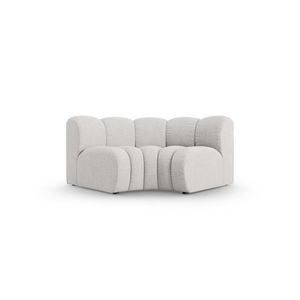 Modul pentru canapea, 1 loc, Lupine-140, Micadoni Home, 185x95x70 cm, tesatura chenille din poliester, gri deschis imagine