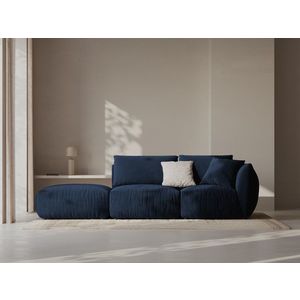 Canapea modulara 3 locuri cotiera stanga, Chris-184, Micadoni Home, 315x100x80 cm, catifea, albastru regal imagine