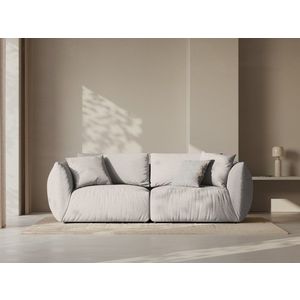 Canapea modulara 3 locuri, Chris-259, Micadoni Home, 220x100x80 cm, tesatura structurata chenille, natural imagine