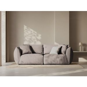 Canapea modulara 3 locuri, Chris-259, Micadoni Home, 220x100x80 cm, tesatura structurata chenille, bej sand imagine