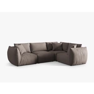Coltar dreapta 4 locuri, Chris-259, Micadoni Home, 295x210x80 cm, tesatura structurata chenille, bej sand imagine