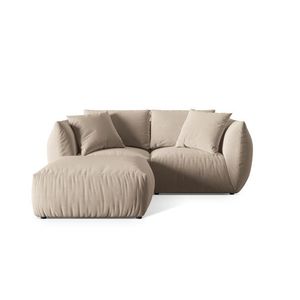 Coltar modular reversibil 4 locuri, Chris-184, Micadoni Home, 220x200x80 cm, catifea, ecru imagine