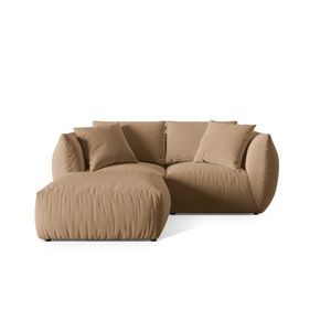Coltar modular reversibil 4 locuri, Chris-184, Micadoni Home, 220x200x80 cm, catifea, bej sand imagine