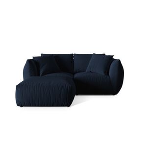 Coltar modular reversibil 4 locuri, Chris-184, Micadoni Home, 220x200x80 cm, catifea, albastru regal imagine