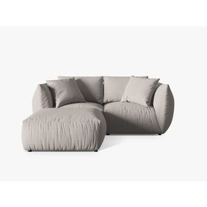 Coltar modular reversibil 4 locuri, Chris-259, Micadoni Home, 220x200x80 cm, tesatura structurata chenille, natural imagine