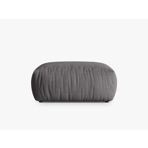 Taburet, Chris-259, Micadoni Home, 100x85x43 cm, tesatura structurata chenille, gri beton imagine