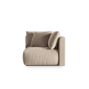 Modul pentru canapea, 1 loc, Chris-184, Micadoni Home, 100x100x80 cm, catifea, ecru imagine