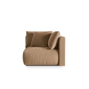 Modul pentru canapea, 1 loc, Chris-184, Micadoni Home, 100x100x80 cm, catifea, bej sand imagine