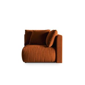 Modul pentru canapea, 1 loc, Chris-184, Micadoni Home, 100x100x80 cm, catifea, teracota imagine