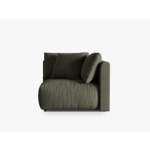 Modul pentru canapea, 1 loc, Chris-259, Micadoni Home, 100x100x80 cm, tesatura structurata chenille, verde deschis imagine